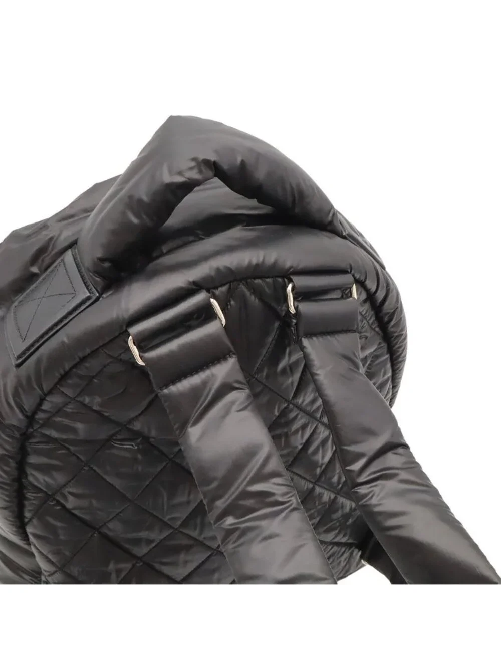 Chanel Coco Cocoon Backpack Quilted Nylon Leather Black Bordeaux
